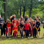 Kung fu students celebrate at our park demo 2024