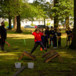 Kung fu students celebrate at our park demo 2024