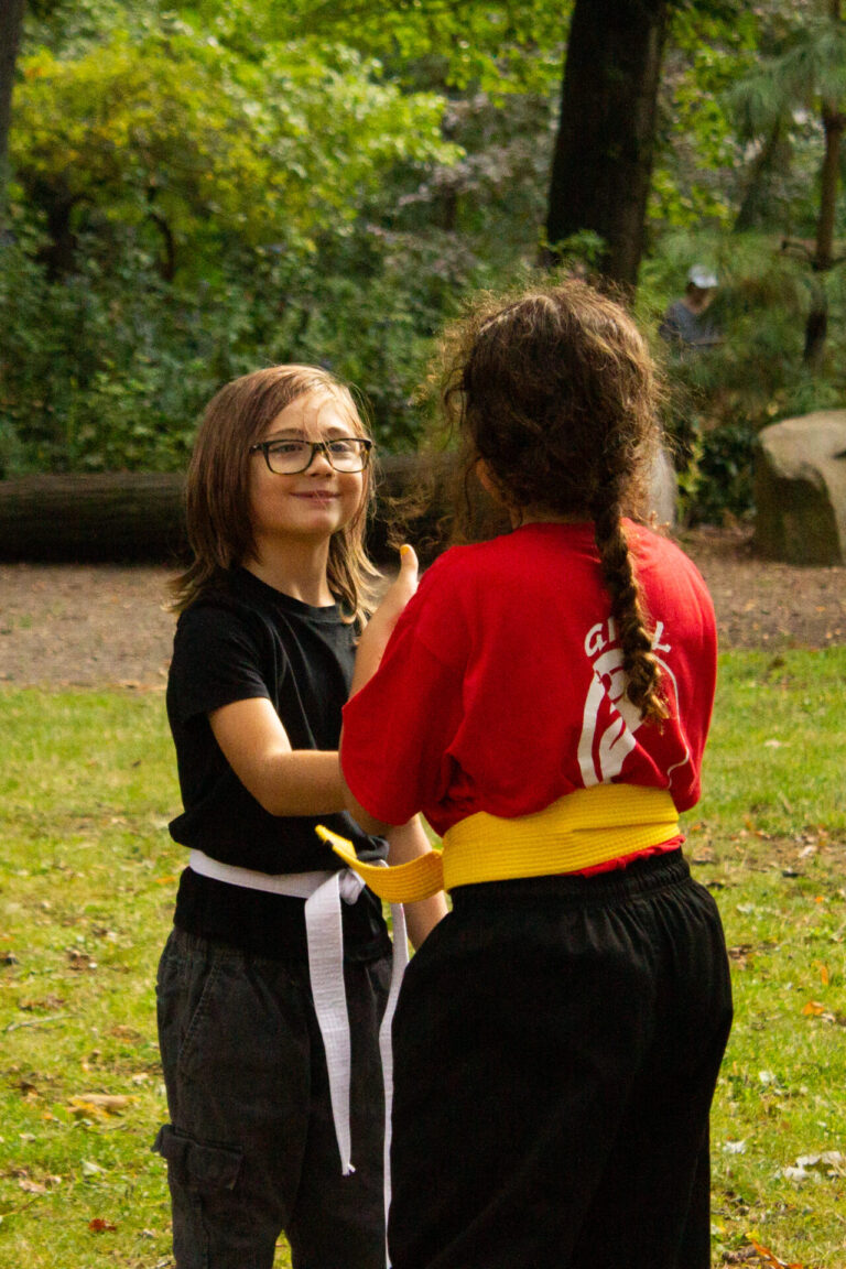 Kung fu students celebrate at our park demo 2024